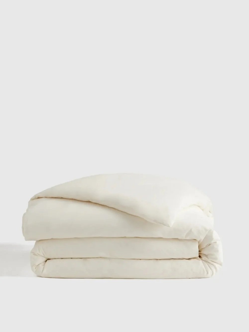 NIB Quince Organic Brushed Cotton Duvet Cover, Full/Queen, Ivory